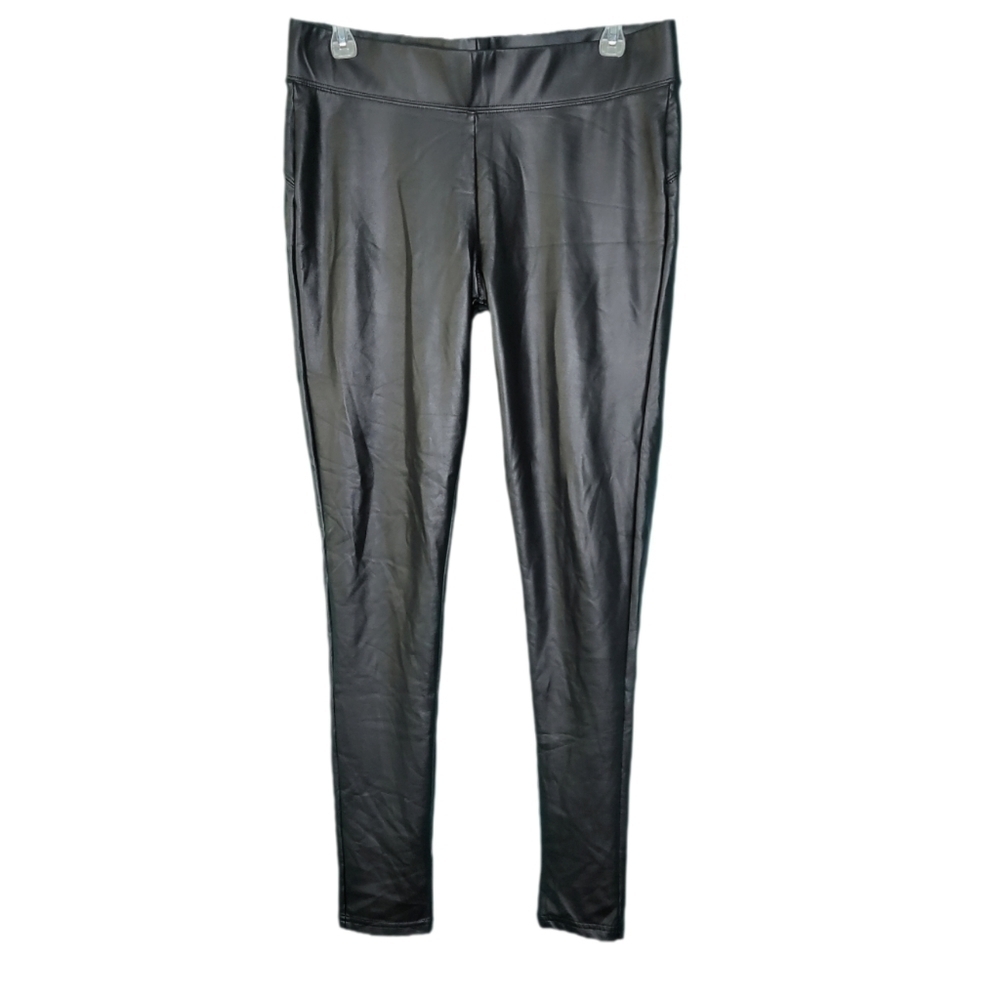 Fashion Nova Black Pleather Skinny Pants Women's Size Large
